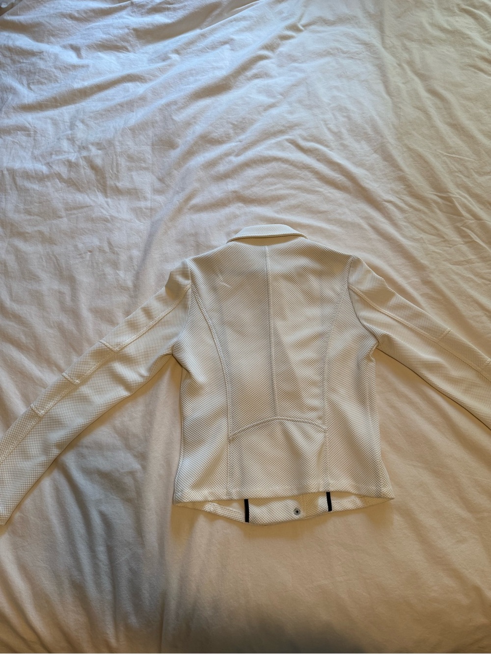 Black Rivet White Textured Zip-Front Jacket - Picture 4 of 6